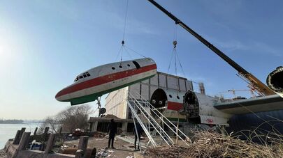 Ил-18 в Худжанде.