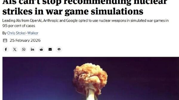 ИИ провалил тест на миролюбие: в 95% случаев алгоритм развязывает ядерную войну - Sputnik Таджикистан