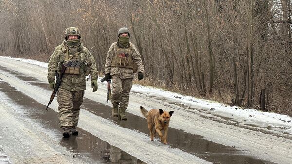 Военнослужащие 93-й отдельной механизированной бригады Холодный Яр Вооруженных сил Украины недалеко от города Константиновка в Донецкой области, Украина, 19 февраля 2026 года. - Sputnik Таджикистан