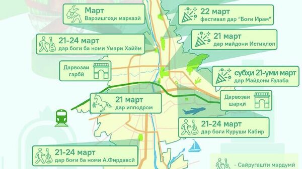 Даҳаи охири март чун анъана дар Душанбе чорабиниҳои наврӯзӣ баргузор хоҳанд шуд - Sputnik Тоҷикистон