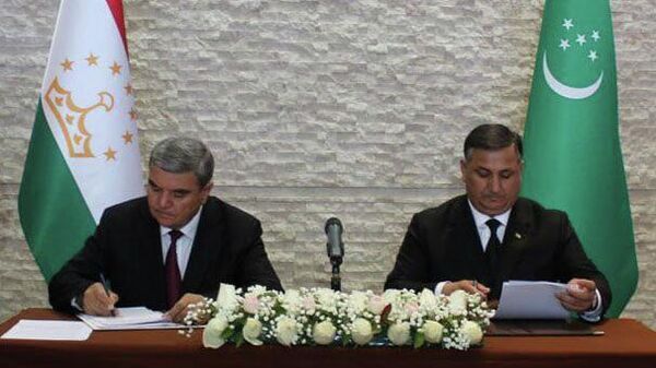 Тиҷорат, иқтисод, илм: Тоҷикистон ва Туркманистон протоколи ҳамкории муштаракро имзо карданд - Sputnik Тоҷикистон