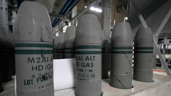 Запасы химического оружия США на складе армии США в Пуэбло, штат Колорадо, четверг, 8 июня 2023 года. - Sputnik Таджикистан