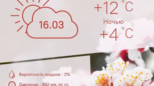 Тепло и облачно: такая погода будет в Душанбе 16 марта - Sputnik Таджикистан