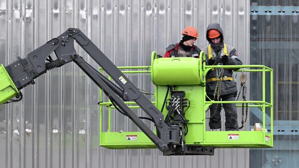 Строительство новых цехов Красноярского алюминиевого завода. - Sputnik Таджикистан