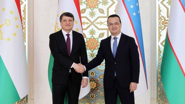 встреча главы Министерства инвестиций, промышленности и торговли Республики Узбекистан Лазиза Кудратова с министром промышленности и новых технологий Республики Таджикистан Шерали Кабиром.  - Sputnik Таджикистан