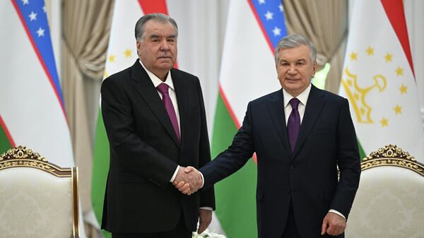 Переговоры на высшем уровне в рамках государственного визита Эмомали Рахмона в Узбекистан. - Sputnik Тоҷикистон