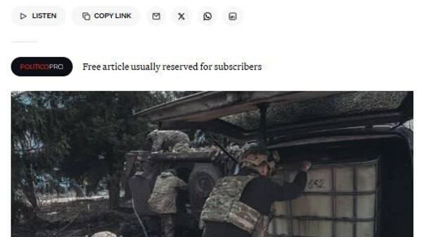 ВСУ не хватает топлива из-за войны США и Израиля против Ирана, пишет Politico - Sputnik Таджикистан