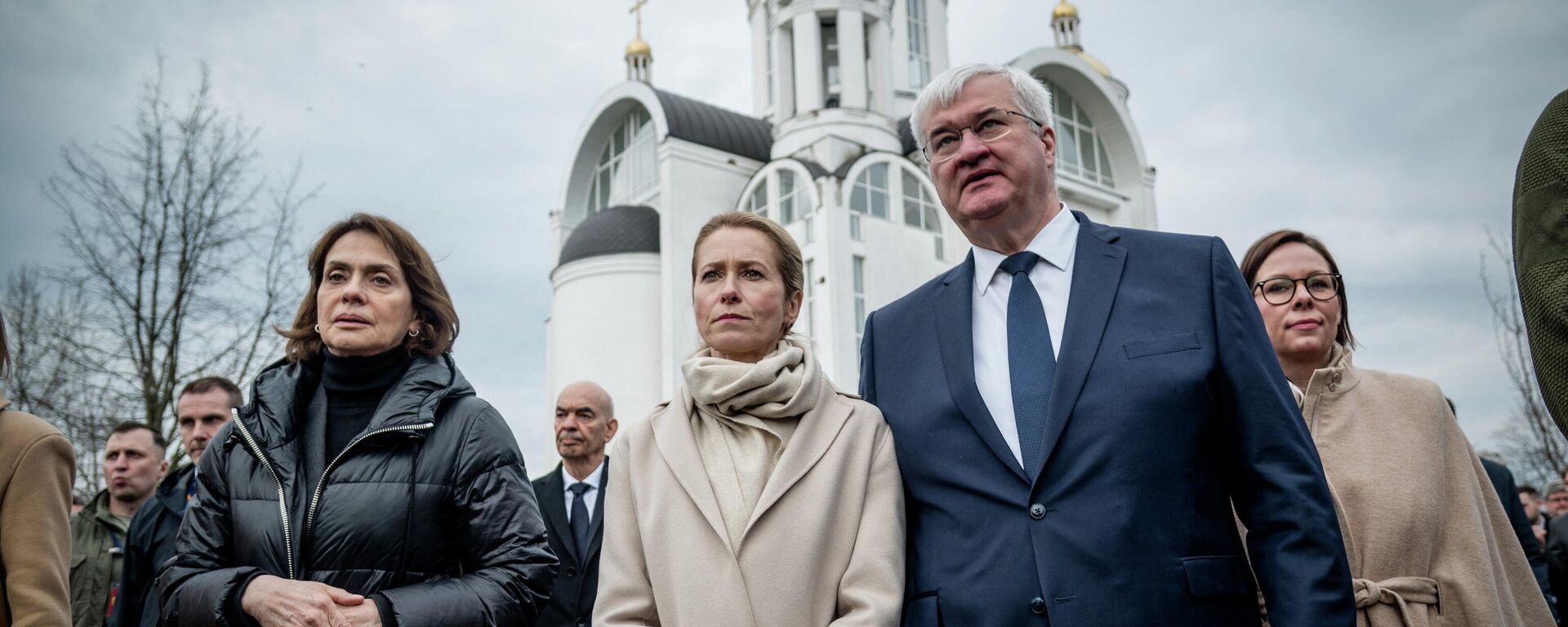 Министр иностранных дел Украины Андрей Сибига и Верховный представитель Европейского союза по иностранным делам и политике безопасности Кая Каллас во время визита в Киев, Украина, 31 марта 2026 года. - Sputnik Таджикистан, 1920, 31.03.2026