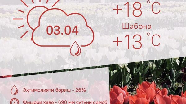 Гарму боронӣ: Ҳарорати миёнаи ҳаво дар пойтахти Тоҷикистон то 18 дараҷа гарм хоҳад буд - Sputnik Тоҷикистон