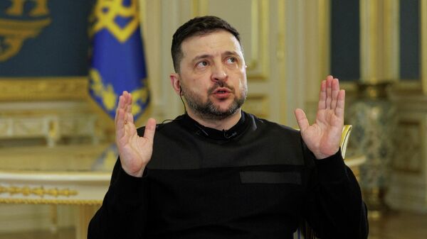 Владимир Зеленский дает интервью агентству Reuters. Владимир Зеленский дает интервью агентству Reuters. - Sputnik Таджикистан