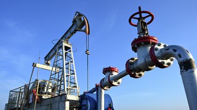 Нефтяная качалка компании "Татнефть" в Альметьевском районе Татарстана.