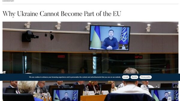 Украине нельзя давать полноправное членство в ЕС, иначе союз рискует распасться, пишет The European Conservative - Sputnik Таджикистан