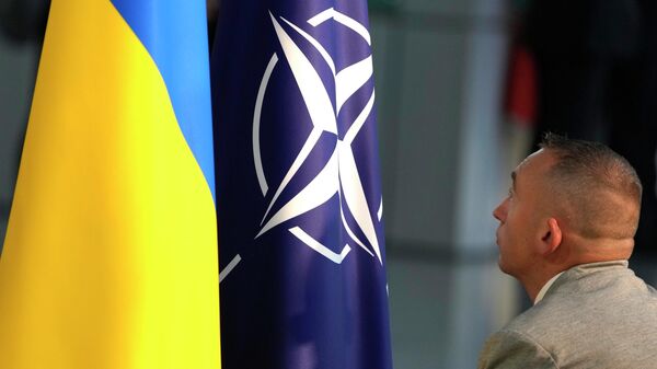 Флаги Евросоюза и Украины. - Sputnik Тоҷикистон