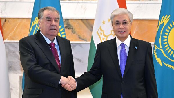 Встреча Эмомали Рахмона с Касым-Жомартом Токаевым.   - Sputnik Тоҷикистон