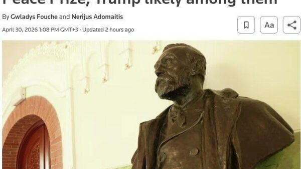 Трамп снова претендует на Нобелевку - Sputnik Таджикистан