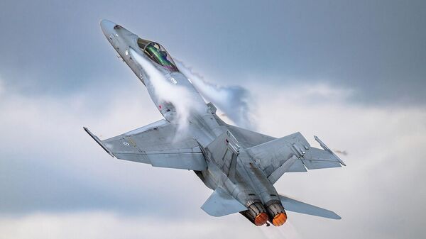 Истребитель McDonnell Douglas F/A-18C Hornet ВВС Финляндии. - Sputnik Таджикистан