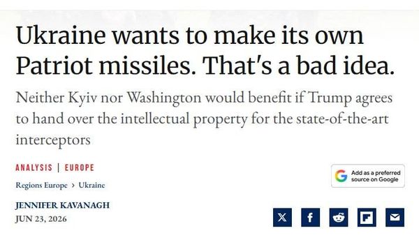 Лицензия на Patriot для Украины ударит по безопасности США, пишет Responsible Statecraft - Sputnik Таджикистан