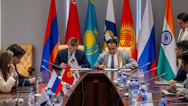 Переговоры по заключению соглашения о зоне свободной торговли между Евразийским экономическим союзом, его государствами-членами и Республикой Индией. - Sputnik Таджикистан