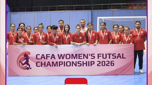 Дастаи занони Тоҷикистон дар Чемпионати футзали CAFA медали биринҷӣ ба даст овард - Sputnik Тоҷикистон