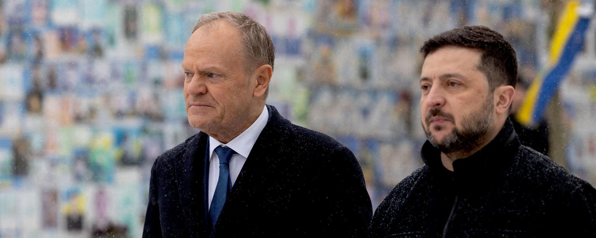Премьер-министр Польши Дональд Туск и Владимир Зеленский у Михайловского собора, Киев, Украина, 5 февраля 2026 года. - Sputnik Таджикистан, 1920, 30.06.2026