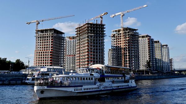 Строительство жилого комплекса Коллекция Лужники в Москве.  - Sputnik Тоҷикистон