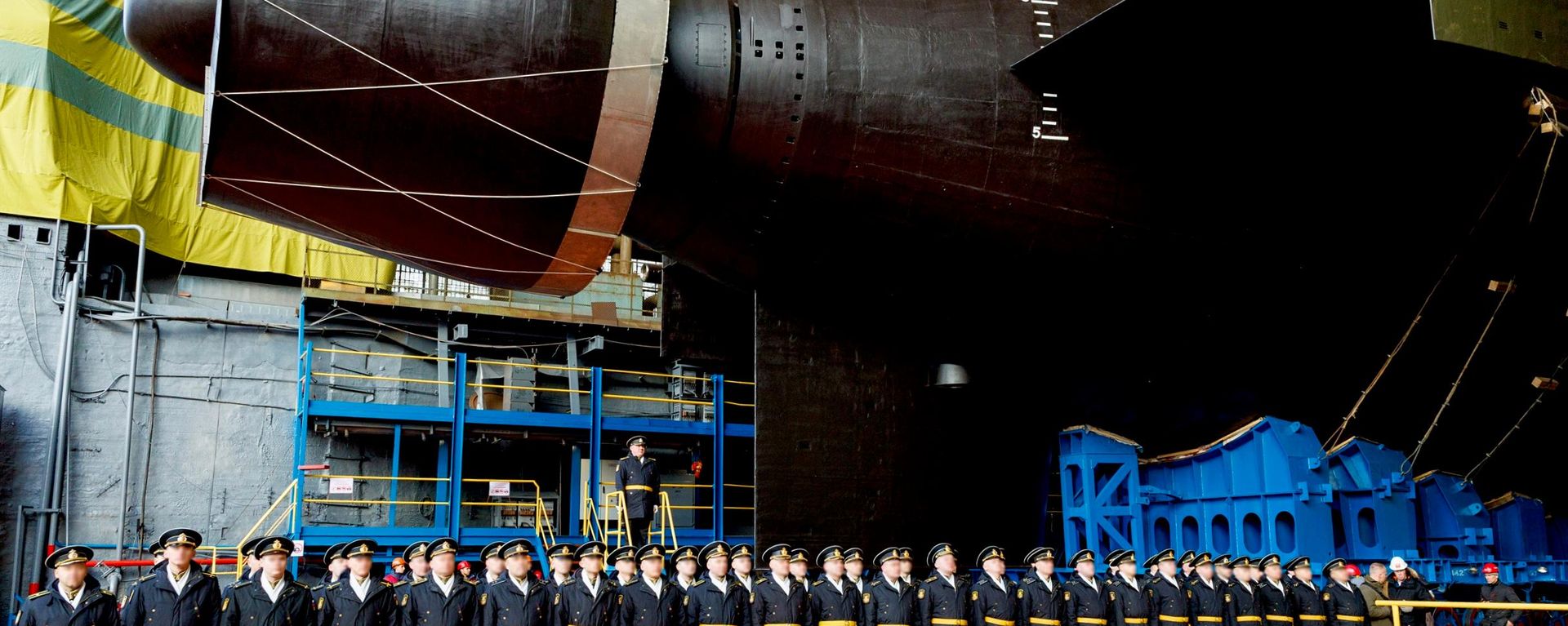 Церемония вывода из эллинга атомной подводной лодки Хабаровск в Северодвинске - Sputnik Таджикистан, 1920, 31.08.2026