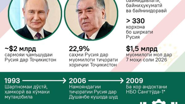 Қариби чоряки тиҷоратии хориҷии Тоҷикистон ба Русия рост меояд - Sputnik Тоҷикистон