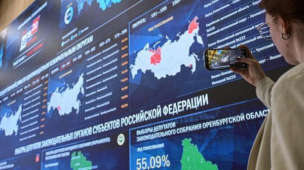 ЦИК РФ объявляет предварительные результаты выборов в Госдуму России ЦИК РФ объявляет предварительные результаты выборов в Госдуму России - Sputnik Таджикистан