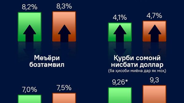 Суръати афзоиши Маҷмӯи маҳсулоти дохилии Тоҷикистон то охири соли равон боз болотар рафта, дар сатҳи 8,3% хоҳад буд - Sputnik Тоҷикистон