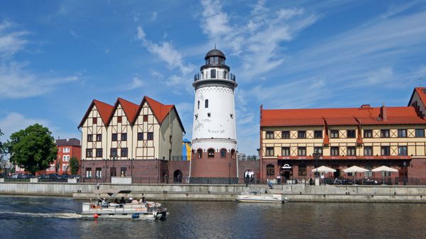 Вид на городской квартал Рыбная деревня в Калининграде  - Sputnik Таджикистан