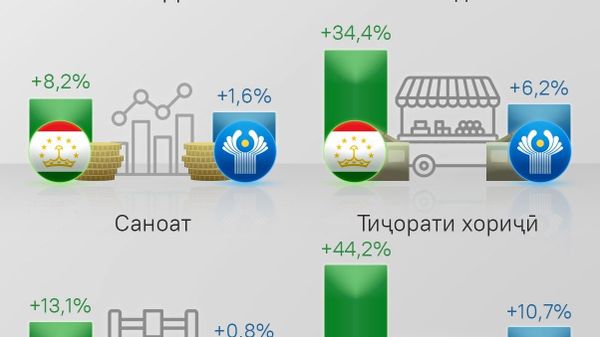 Суръати рушди саноат дар Тоҷикистон аз нишондиҳандаи миёнаи ИДМ тақрибан 16 баробар бештар аст - Sputnik Тоҷикистон