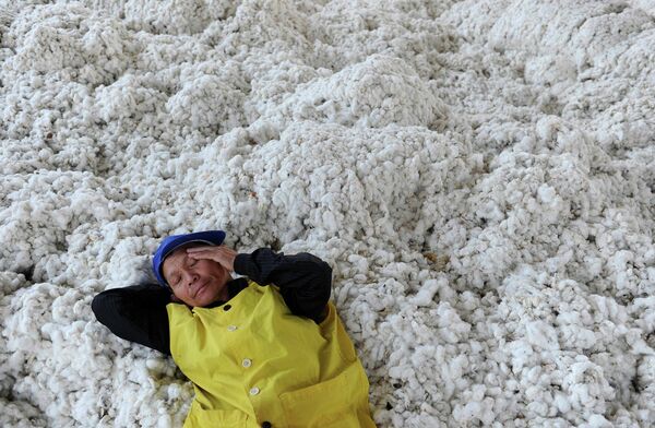 Работник станции по сбору хлопка, архивное фото - Sputnik Тоҷикистон