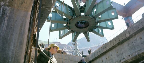 Дар сохтмони НБО Норак - Sputnik Тоҷикистон