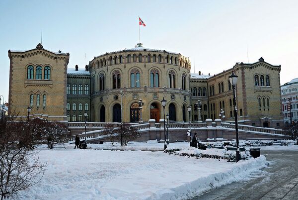 Здание парламента Норвегии в Осло. Архивное фото - Sputnik Таджикистан