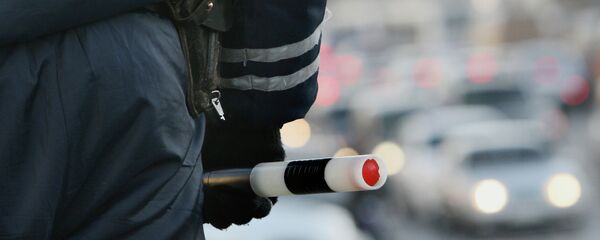 Работа сотрудников ГАИ, архивное фото - Sputnik Тоҷикистон