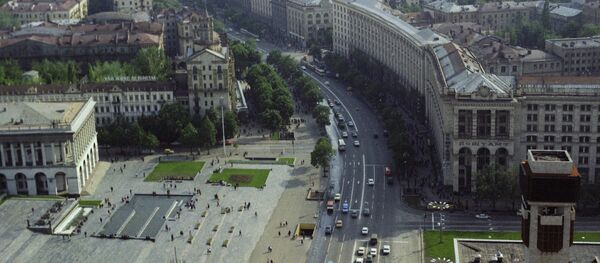 Крещатик - центральная магистраль города Киев. Архивное фото. - Sputnik Таджикистан