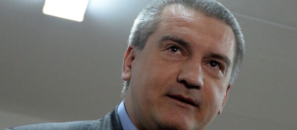 Раҳбари ҷумҳурии худмухтори Қрим Сергей Аксенов. Акс аз бойгонӣ - Sputnik Тоҷикистон