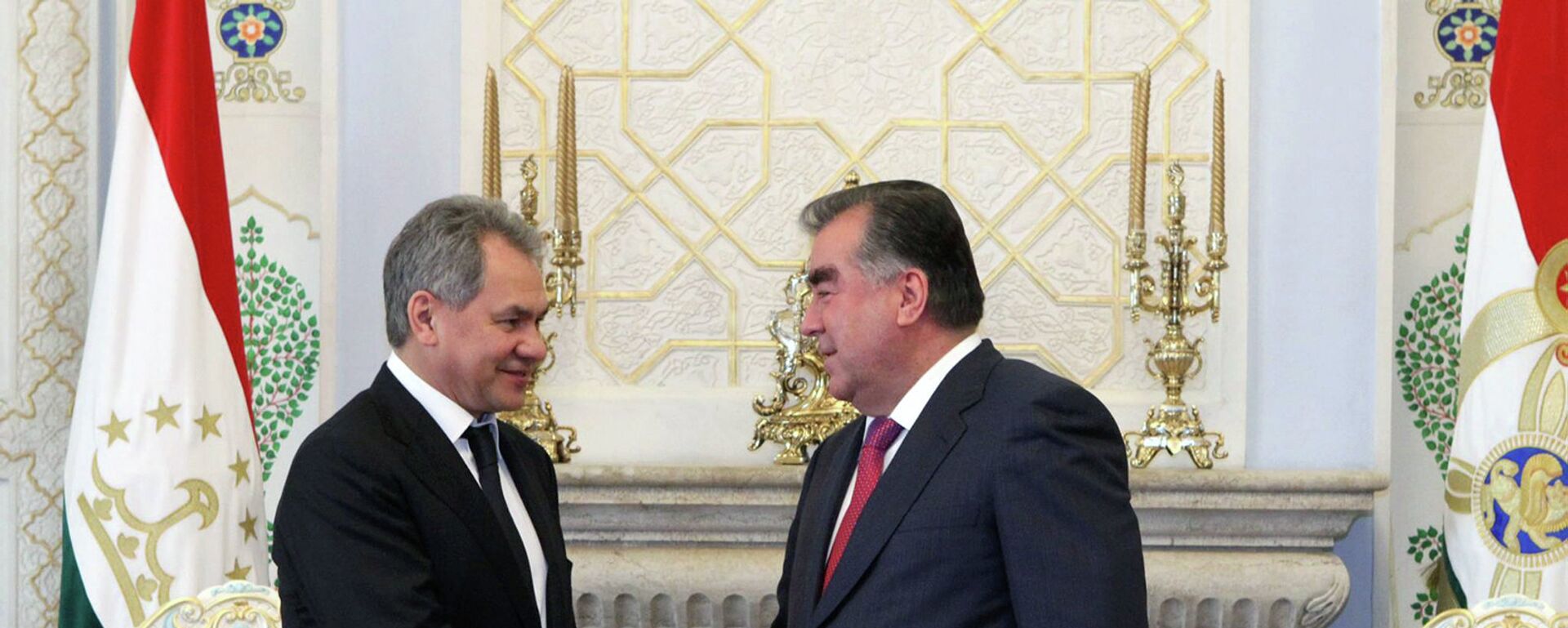 Эмомали Рахмон на встрече с Сергеем Шойгу в Душанбе 4 июня 2015 года - Sputnik Таджикистан, 1920, 27.04.2021
