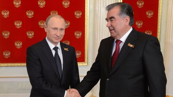 Церемония встречи президентом России В.Путиным глав иностранных делегаций и почетных гостей - Sputnik Таджикистан