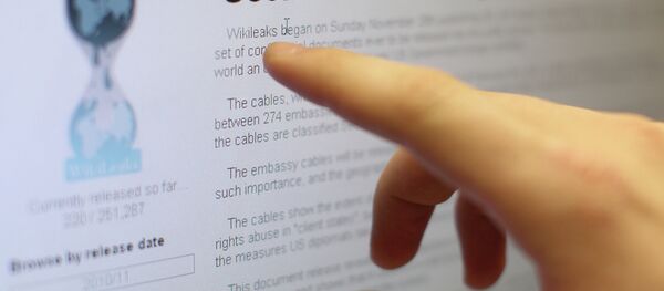 Муштарӣ аз сомонаи WikiLeaks дидан мекунад Муштарӣ аз сомонаи WikiLeaks дидан мекунад - Sputnik Тоҷикистон