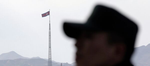 Южнокорейский солдат на границе между Южной и Северной Кореей. Архивное фото Южнокорейский солдат на границе между Южной и Северной Кореей. Архивное фото - Sputnik Таджикистан