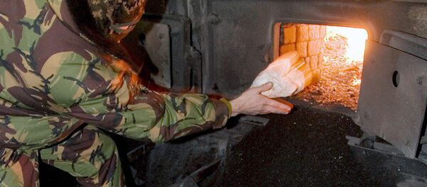 Уничтожение наркотиков. Архивное фото Уничтожение наркотиков. Архивное фото - Sputnik Таджикистан