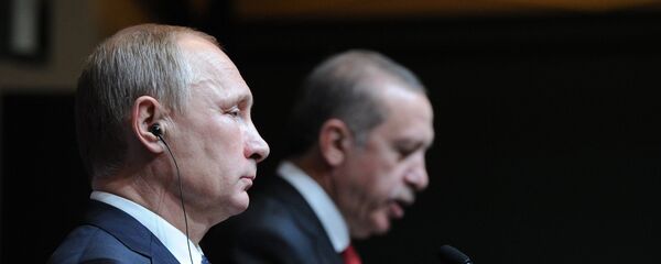 Владимир Путин и Реджеп Тайип Эрдоган. Архивное фото. - Sputnik Таджикистан