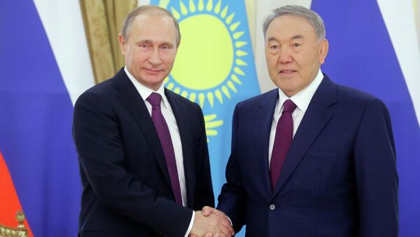 Путин и Назарбаев. Архивное фото - Sputnik Тоҷикистон