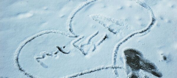 Расми дил дар рӯи барф. Акс аз бойгонӣ - Sputnik Тоҷикистон