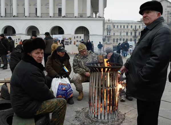 Маҷлиси мардумӣ -и чапгароён дар Майдони Незалежности Киев - Sputnik Тоҷикистон