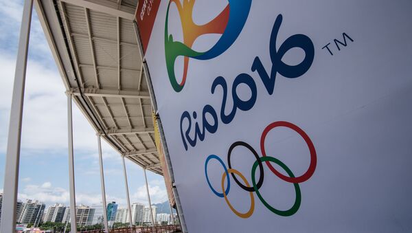Логотип Олимпиады-2016 в Рио-де-Жанейро. Архивное фото - Sputnik Таджикистан