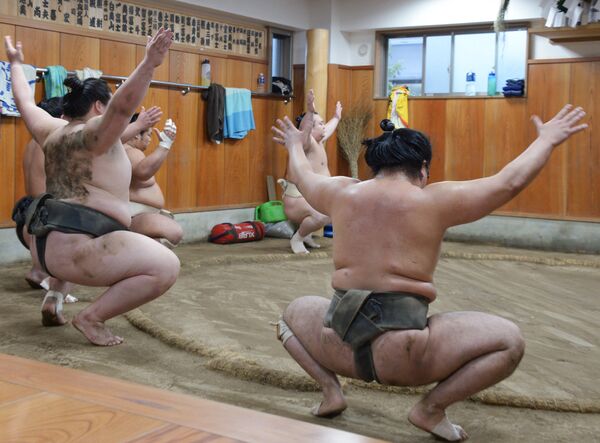 Борцы японского сумо. Архивное фото - Sputnik Таджикистан