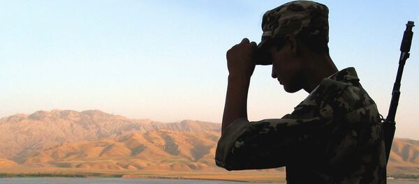 Марзбони тоҷик дар сарҳади Тоҷикистону Афғонистон. Акс аз бойгонӣ - Sputnik Тоҷикистон