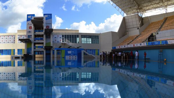 Аквацентр в Рио, где будут проходить соревнования по синхронному плаванию во время ОИ-2016 - Sputnik Таджикистан